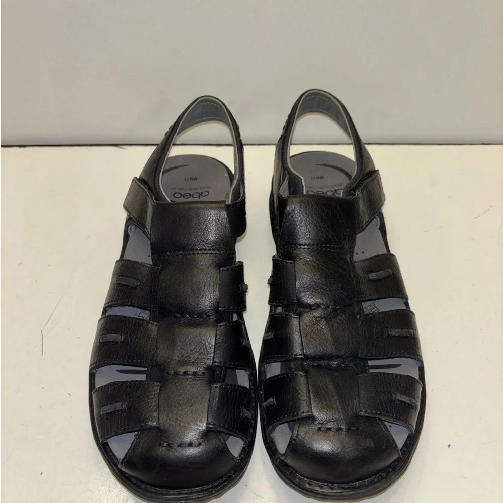 Abeo men’s black sandals size 11
